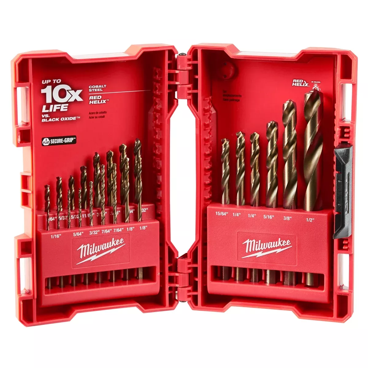 23-Piece RED HELIX Cobalt Drill Bit Set MLW48-89-2338 Milwaukee Tool