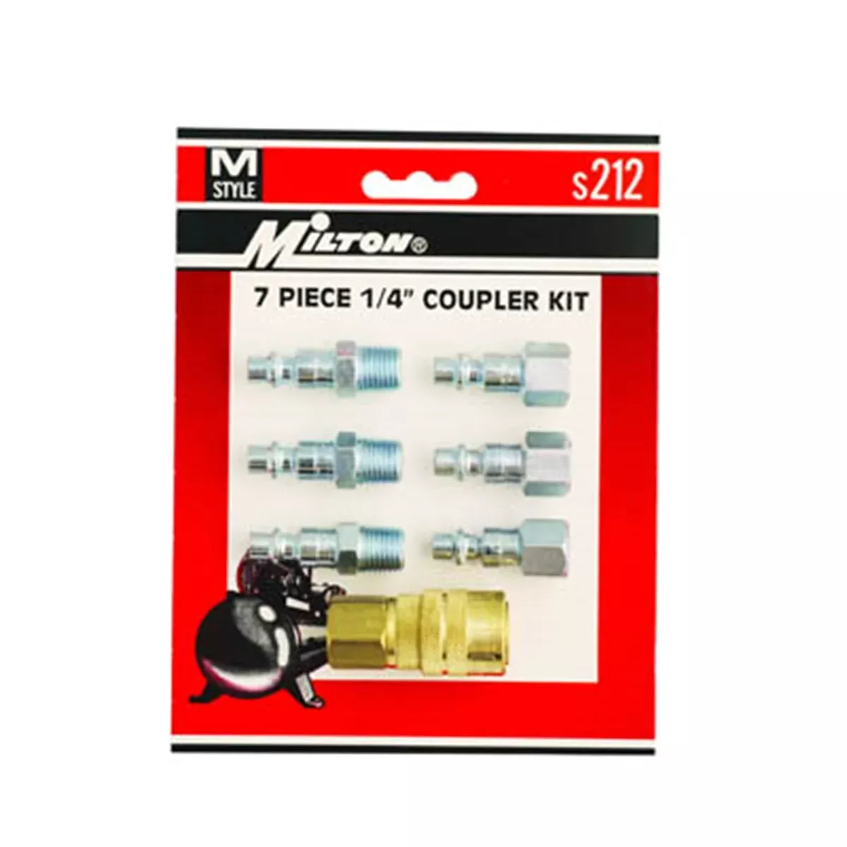 7 Piece M-Style Coupler Kit MILS212 Milton Industries