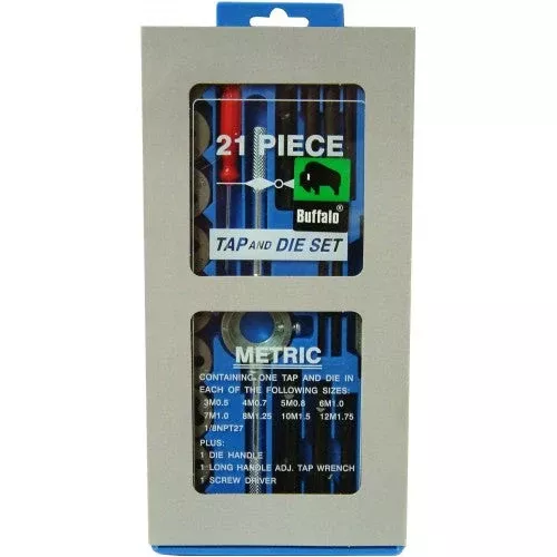 Buffalo Tap & Die Set - Metric 21-pce