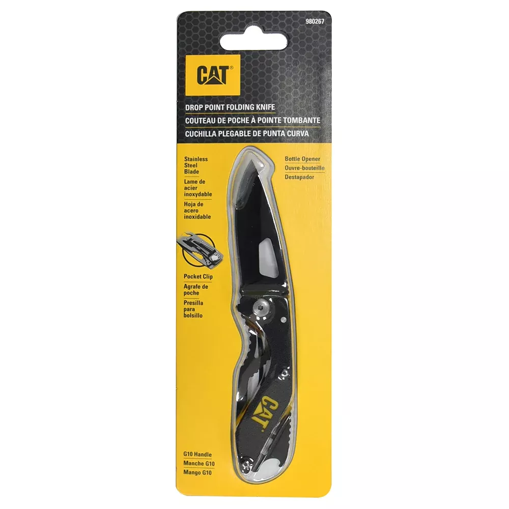 Cat 155mm Folding Skeleton Knife W/Bottle Opener