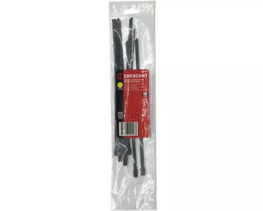 CRESCENT CABLE TIES 200MM X 4.6MM BLACK 316SS 10PCS