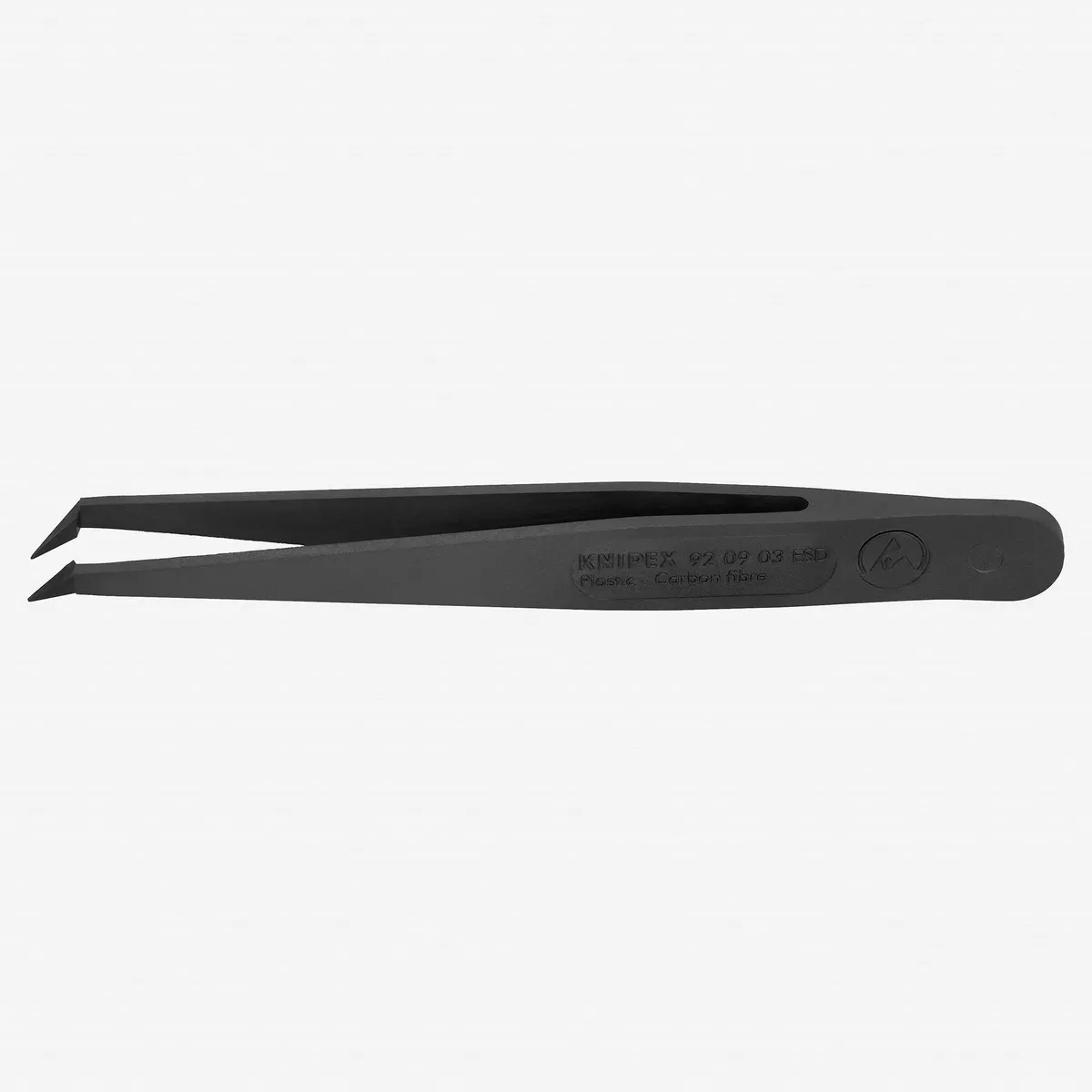 Knipex Plastic Gripping Tweezers, Pointed Tips, 4.5"