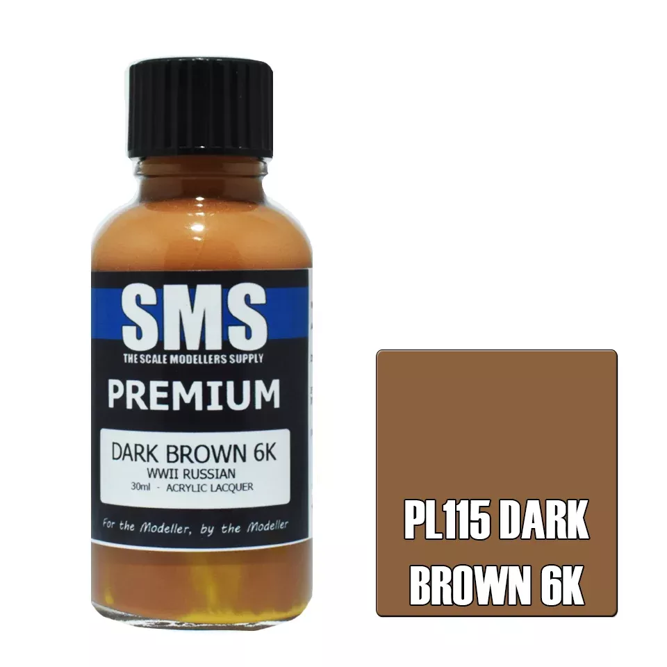 SMS Airbrush Paint 30Ml Premium Dark Brown 6K