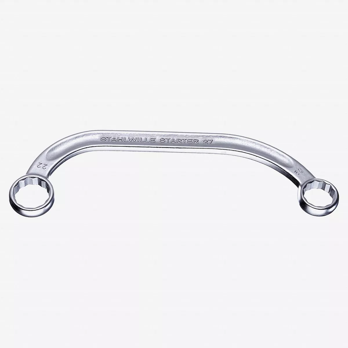 Stahlwille 27 Double Ended Ring Spanner STARTER (Half-Moon), 15 x 17 mm