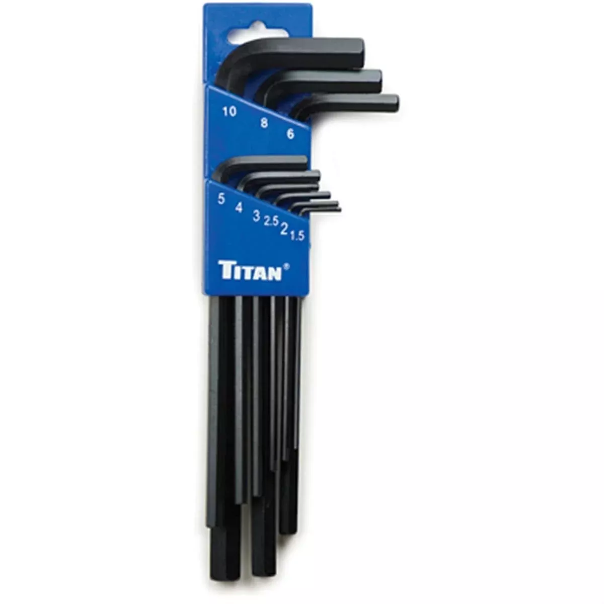 Titan 12719 9-Pc Metric Long Hex Key Set