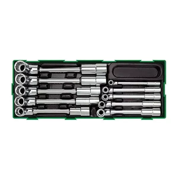 Toptul 10pc Angled Socket Wrench Set - Metric (Modular Insert Tray System)