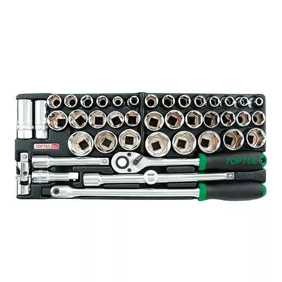 Toptul 43pc 1/2in Dr. 6pt Socket Set