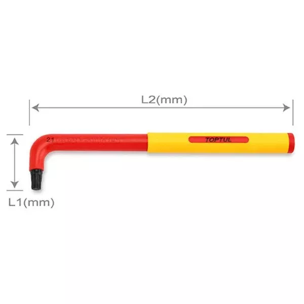 Toptul T15 VDE Extra Long Star (Torx) Key Wrench