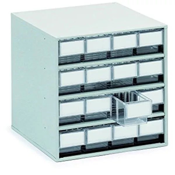 Treston 16 Clear Drawer Storage Bin Cabinet
