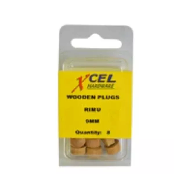 Xcel Wooden Plug Buttons - Rimu 8-pce 9mm